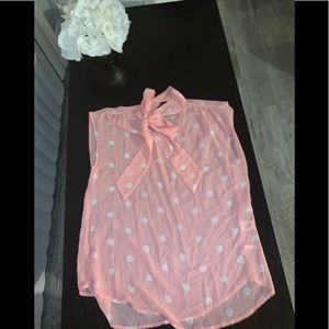 New York & Company Tops - NWOT New York and Company pink bow blouse New York & Company Tops - NWOT New York and Company pink bow blouse